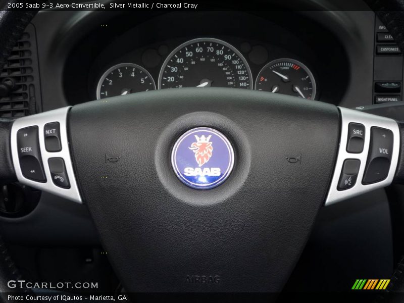 Silver Metallic / Charcoal Gray 2005 Saab 9-3 Aero Convertible