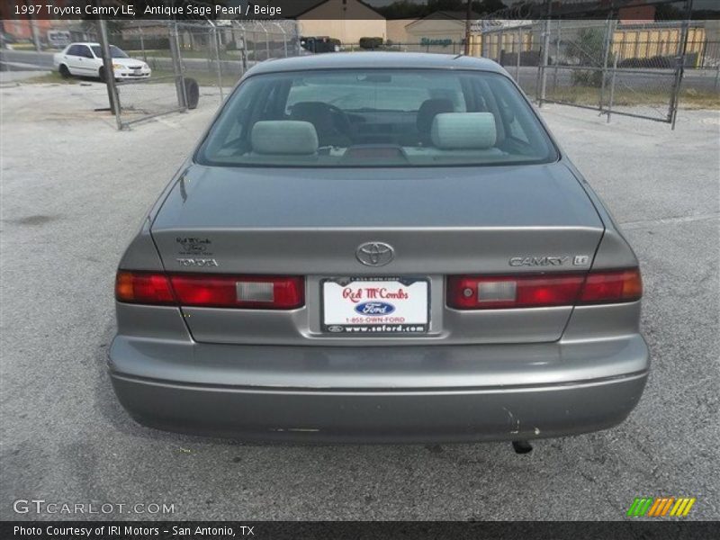 Antique Sage Pearl / Beige 1997 Toyota Camry LE