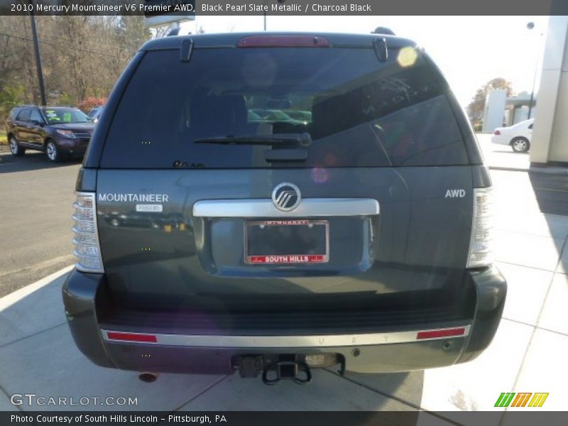 Black Pearl Slate Metallic / Charcoal Black 2010 Mercury Mountaineer V6 Premier AWD