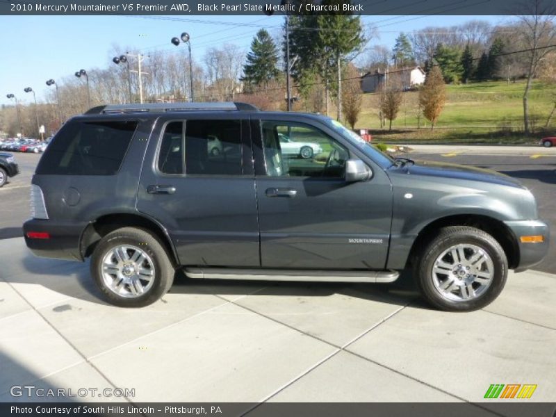 Black Pearl Slate Metallic / Charcoal Black 2010 Mercury Mountaineer V6 Premier AWD