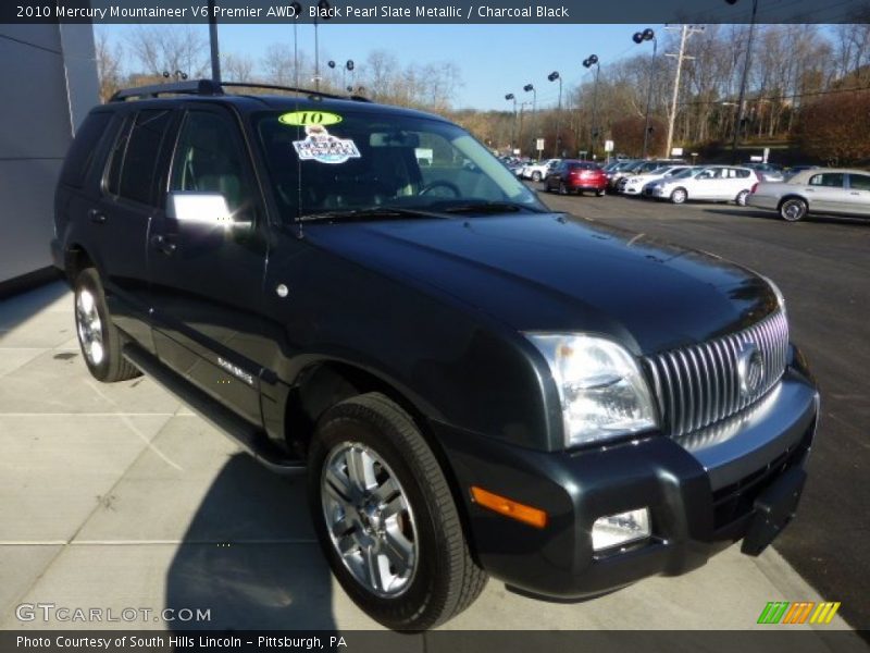 Black Pearl Slate Metallic / Charcoal Black 2010 Mercury Mountaineer V6 Premier AWD