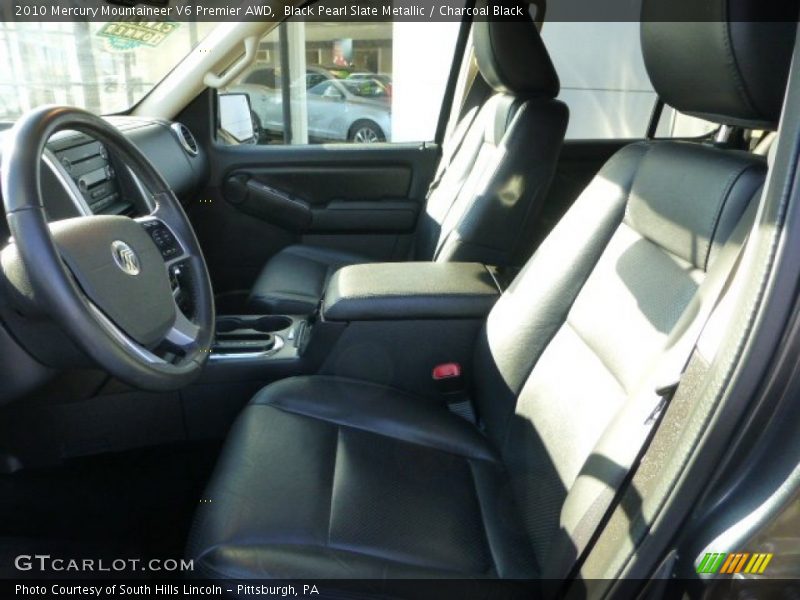 Black Pearl Slate Metallic / Charcoal Black 2010 Mercury Mountaineer V6 Premier AWD