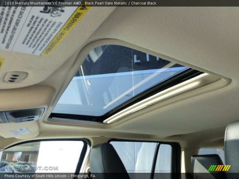 Black Pearl Slate Metallic / Charcoal Black 2010 Mercury Mountaineer V6 Premier AWD
