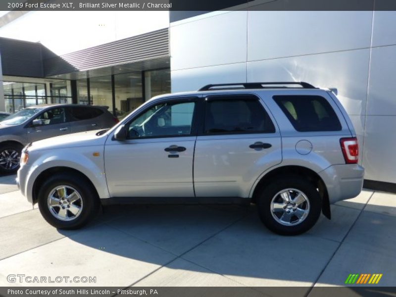Brilliant Silver Metallic / Charcoal 2009 Ford Escape XLT