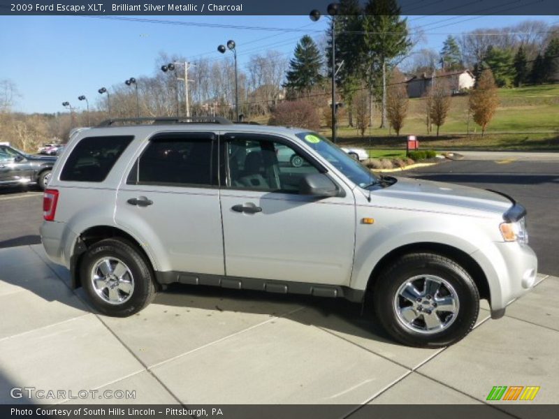 Brilliant Silver Metallic / Charcoal 2009 Ford Escape XLT