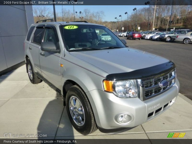 Brilliant Silver Metallic / Charcoal 2009 Ford Escape XLT
