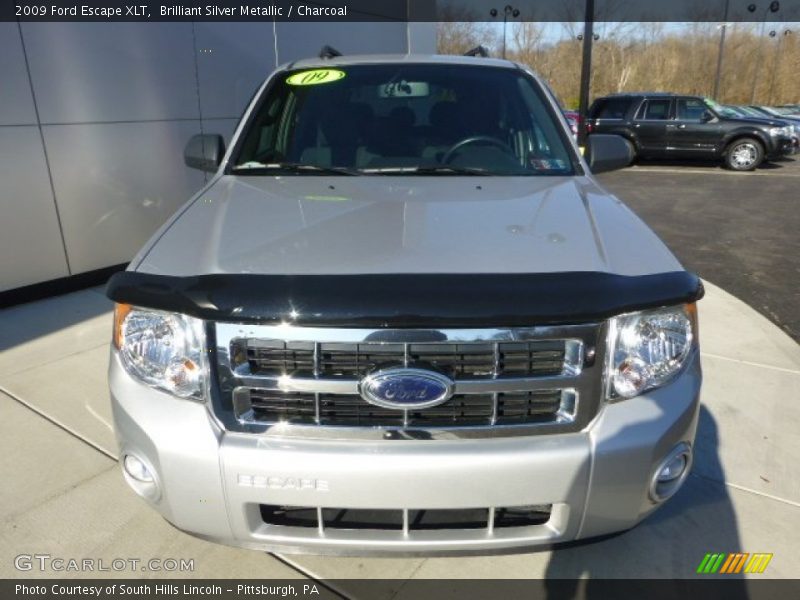 Brilliant Silver Metallic / Charcoal 2009 Ford Escape XLT