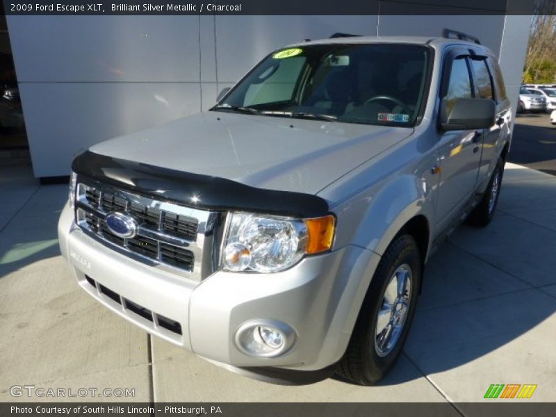 Brilliant Silver Metallic / Charcoal 2009 Ford Escape XLT
