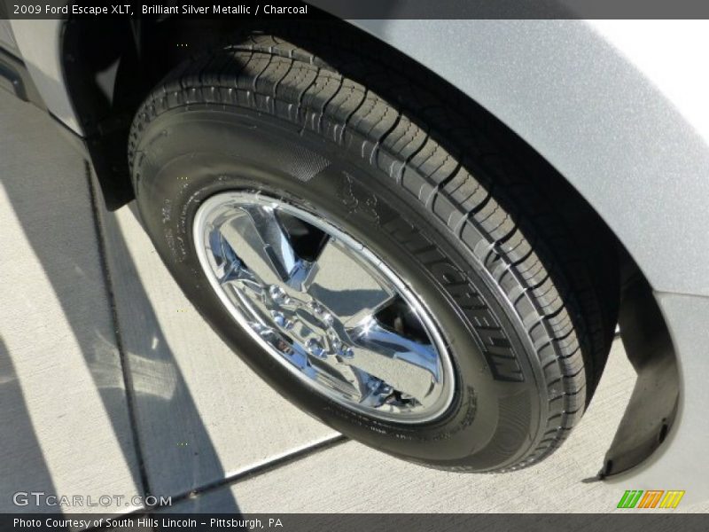 Brilliant Silver Metallic / Charcoal 2009 Ford Escape XLT