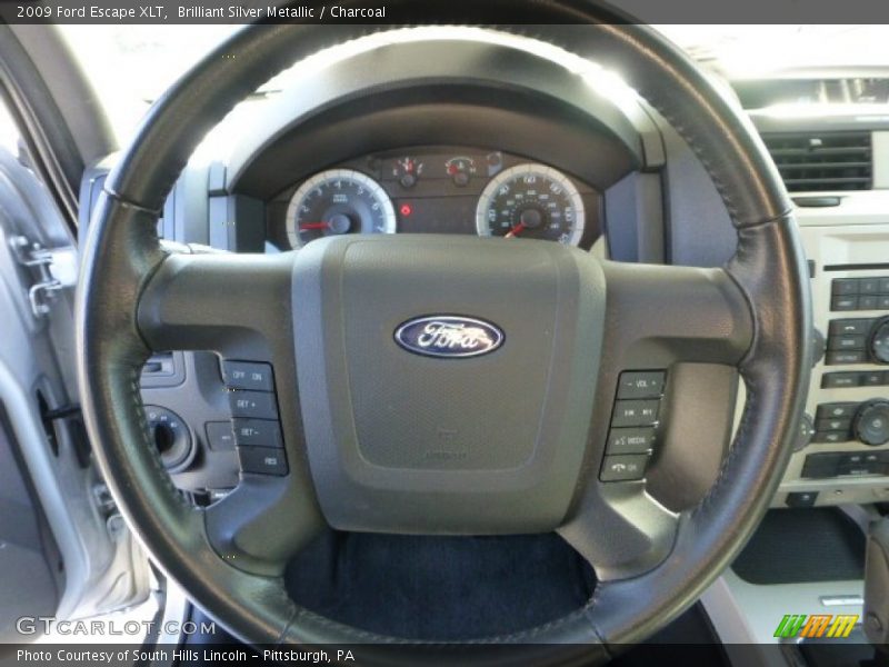 Brilliant Silver Metallic / Charcoal 2009 Ford Escape XLT
