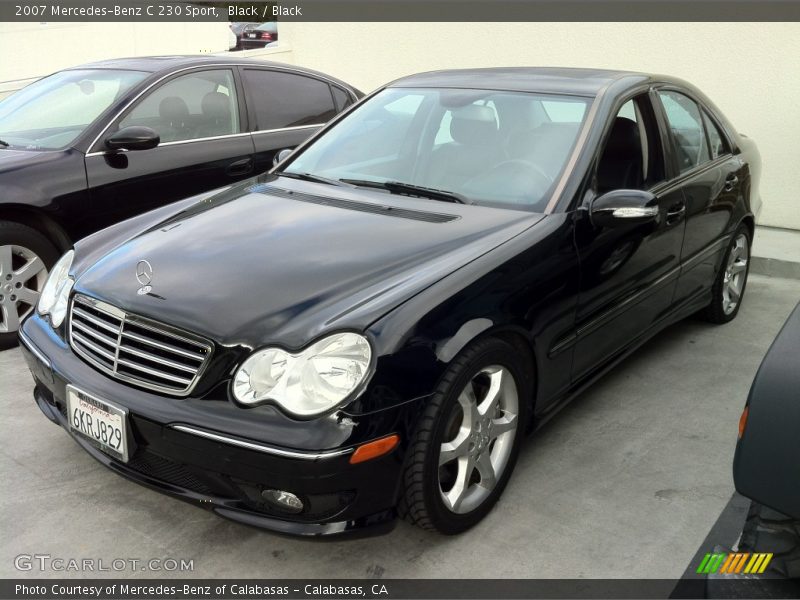 Black / Black 2007 Mercedes-Benz C 230 Sport