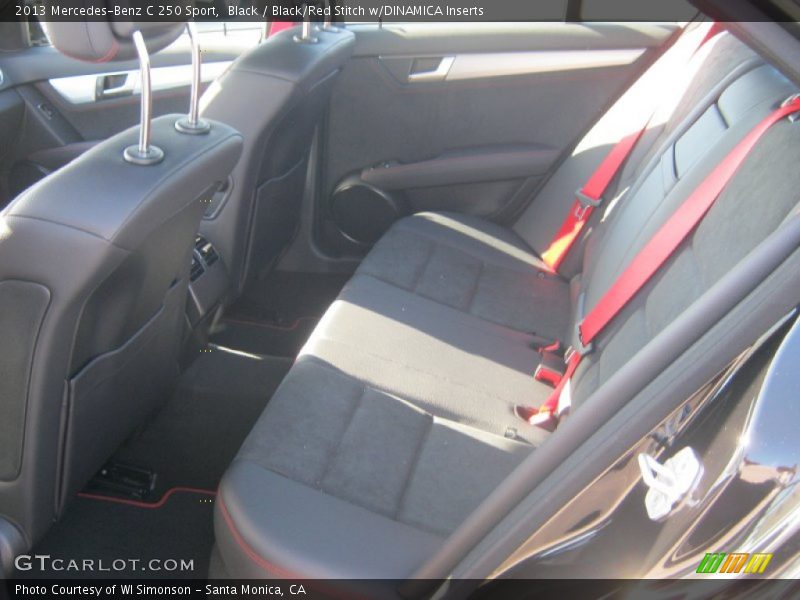 Black / Black/Red Stitch w/DINAMICA Inserts 2013 Mercedes-Benz C 250 Sport