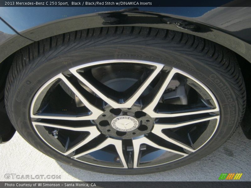 Black / Black/Red Stitch w/DINAMICA Inserts 2013 Mercedes-Benz C 250 Sport