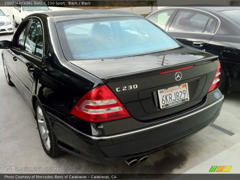 Black / Black 2007 Mercedes-Benz C 230 Sport