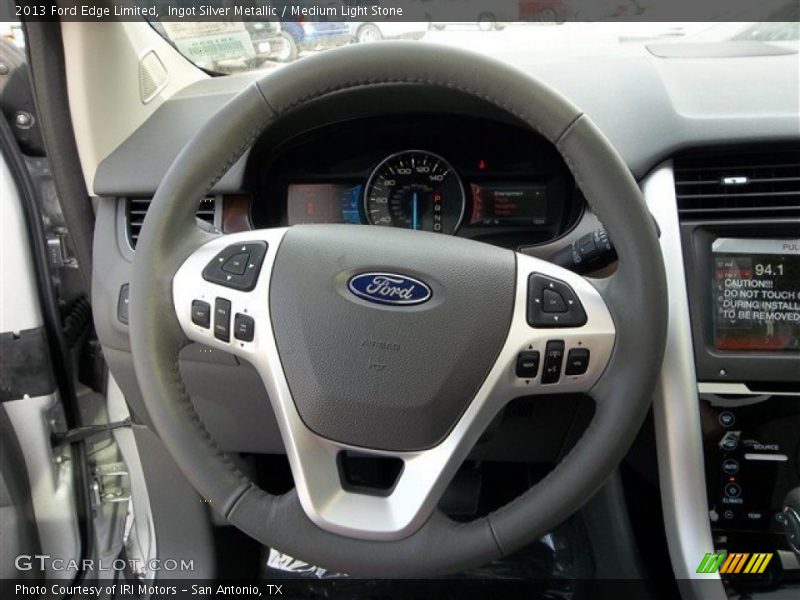 Ingot Silver Metallic / Medium Light Stone 2013 Ford Edge Limited