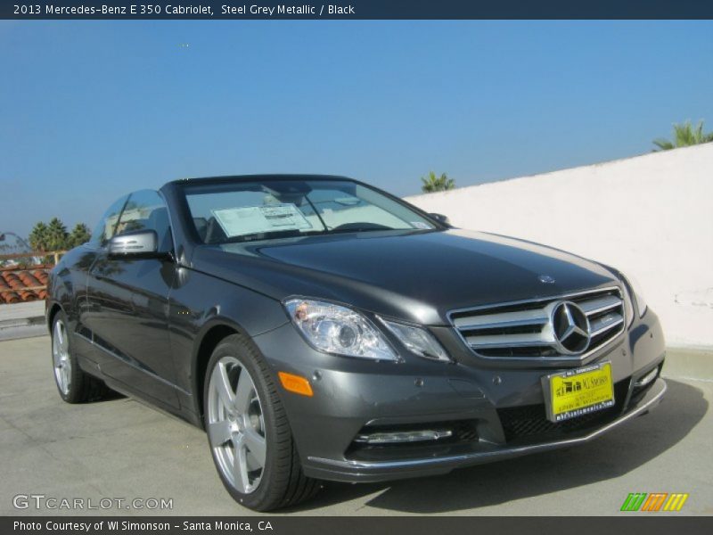 Steel Grey Metallic / Black 2013 Mercedes-Benz E 350 Cabriolet