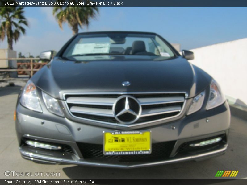 Steel Grey Metallic / Black 2013 Mercedes-Benz E 350 Cabriolet