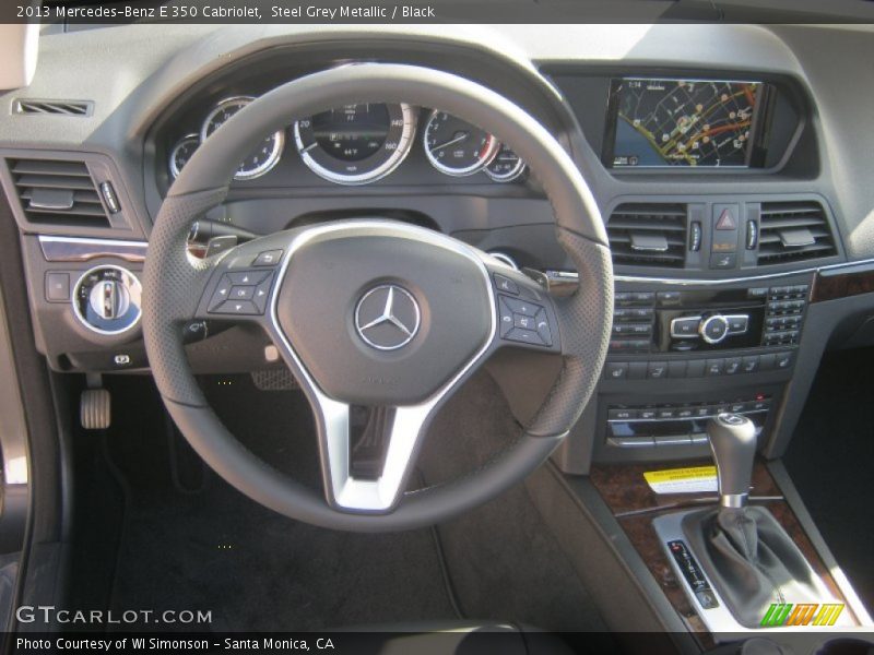 Steel Grey Metallic / Black 2013 Mercedes-Benz E 350 Cabriolet