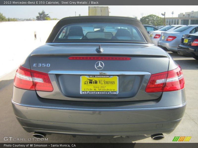 Steel Grey Metallic / Black 2013 Mercedes-Benz E 350 Cabriolet