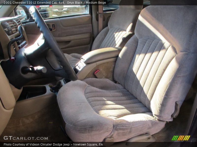 Onyx Black / Medium Beige 2001 Chevrolet S10 LS Extended Cab 4x4