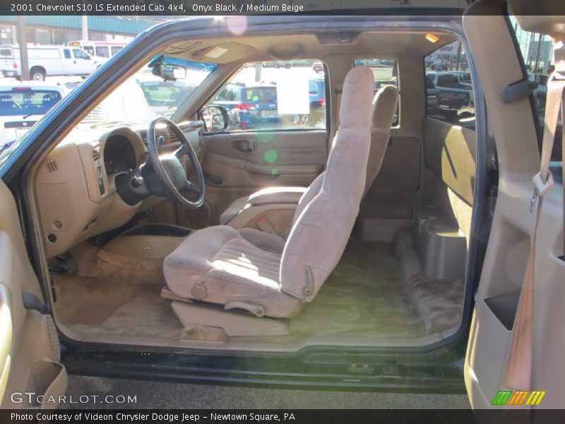 Onyx Black / Medium Beige 2001 Chevrolet S10 LS Extended Cab 4x4