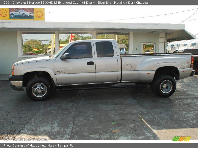 Silver Birch Metallic / Dark Charcoal 2004 Chevrolet Silverado 3500HD LS Extended Cab 4x4 Dually