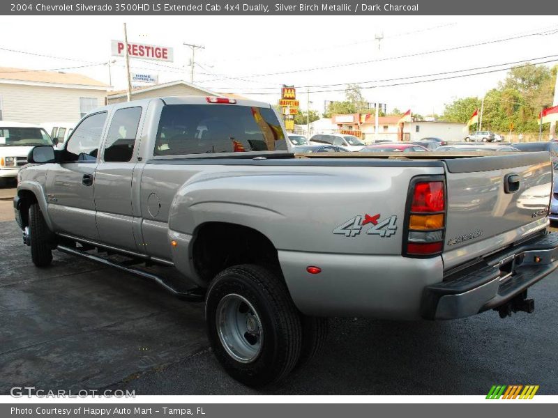 Silver Birch Metallic / Dark Charcoal 2004 Chevrolet Silverado 3500HD LS Extended Cab 4x4 Dually