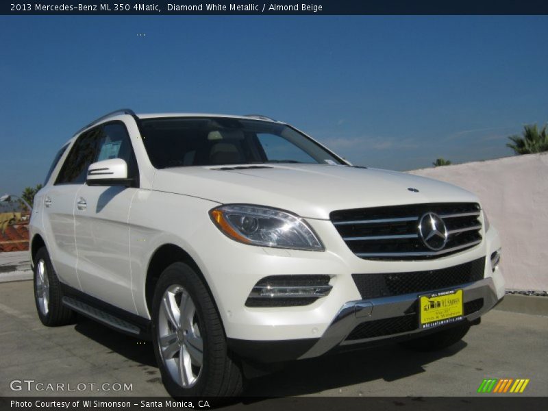 Diamond White Metallic / Almond Beige 2013 Mercedes-Benz ML 350 4Matic
