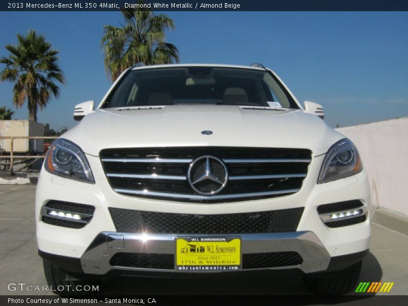 Diamond White Metallic / Almond Beige 2013 Mercedes-Benz ML 350 4Matic