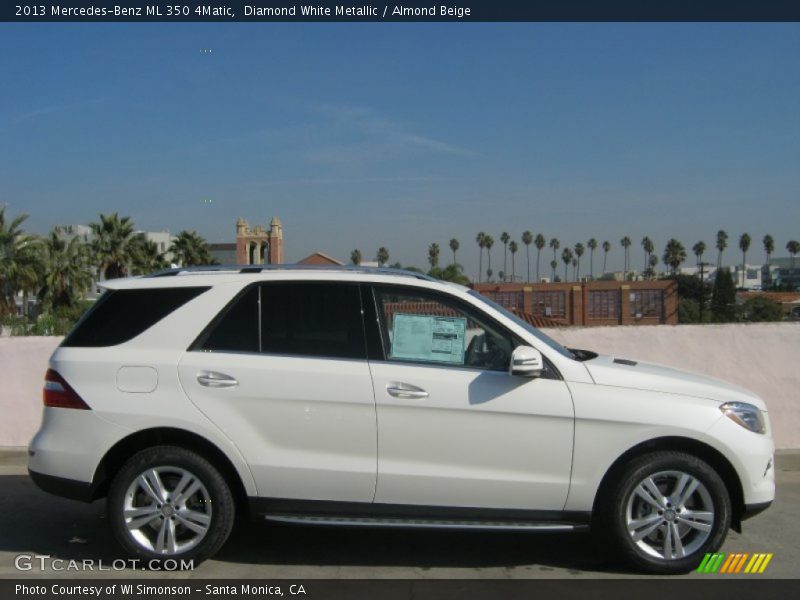 Diamond White Metallic / Almond Beige 2013 Mercedes-Benz ML 350 4Matic