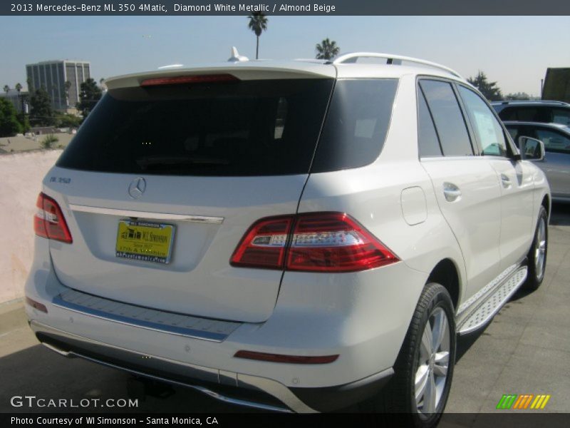 Diamond White Metallic / Almond Beige 2013 Mercedes-Benz ML 350 4Matic