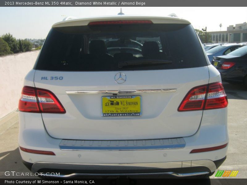 Diamond White Metallic / Almond Beige 2013 Mercedes-Benz ML 350 4Matic