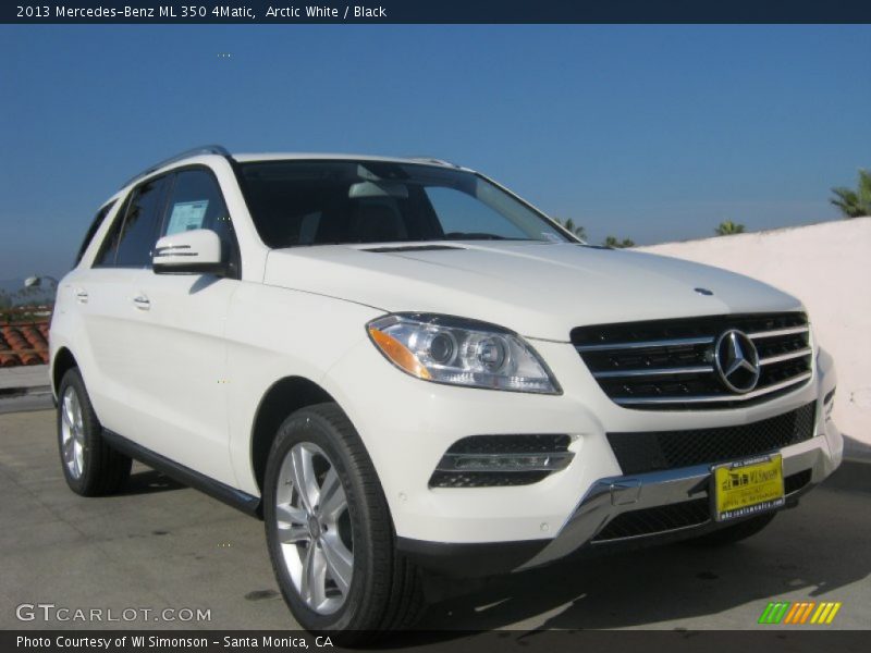 Arctic White / Black 2013 Mercedes-Benz ML 350 4Matic