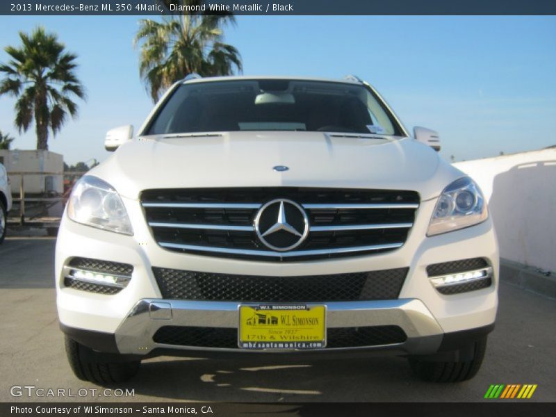 Diamond White Metallic / Black 2013 Mercedes-Benz ML 350 4Matic