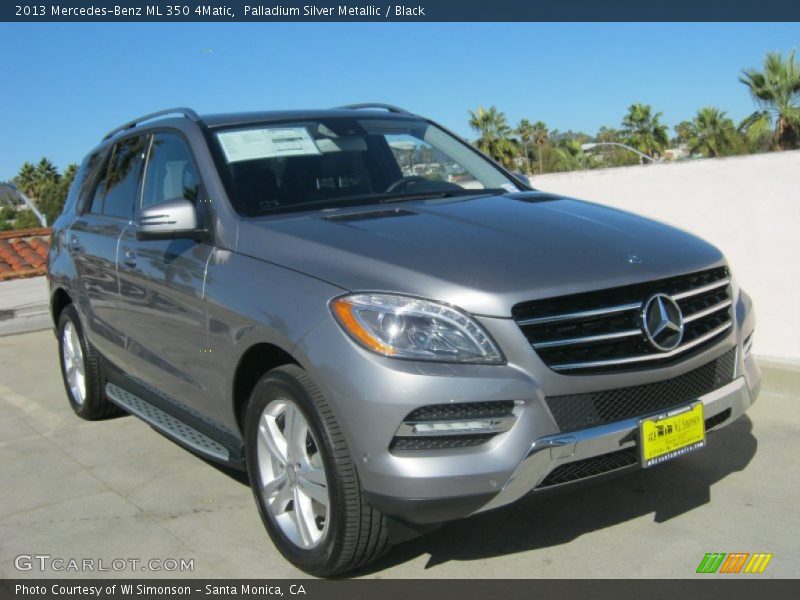 Palladium Silver Metallic / Black 2013 Mercedes-Benz ML 350 4Matic