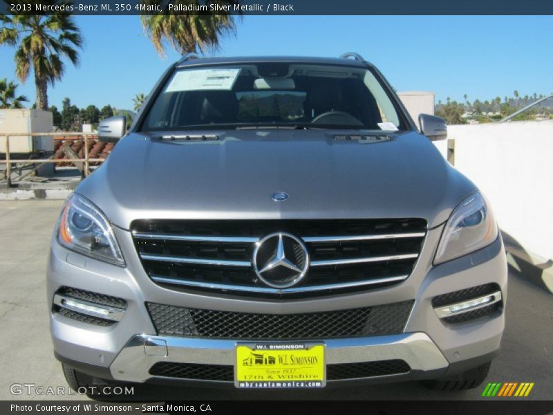 Palladium Silver Metallic / Black 2013 Mercedes-Benz ML 350 4Matic