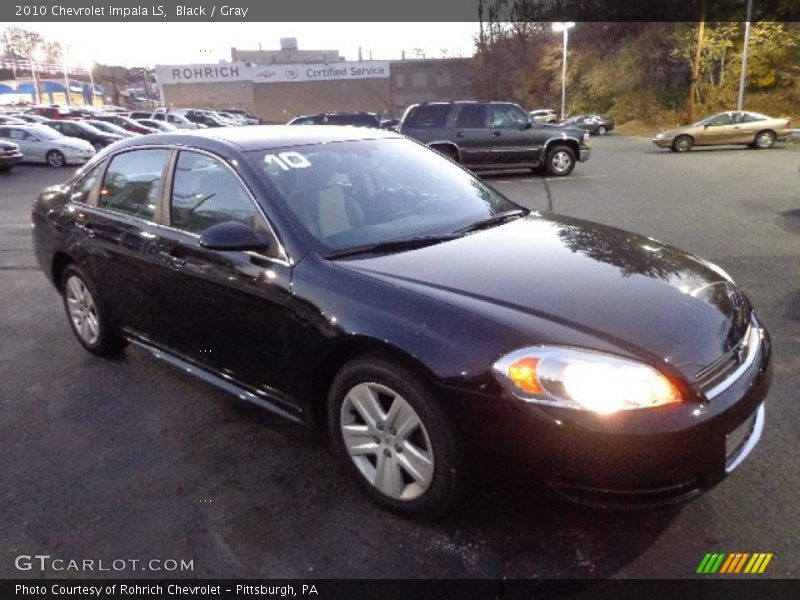 Black / Gray 2010 Chevrolet Impala LS