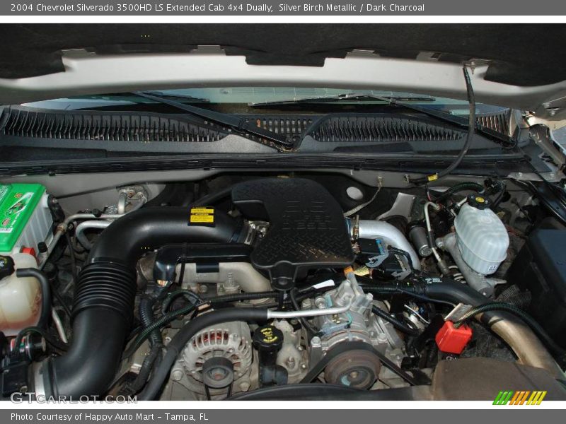 Silver Birch Metallic / Dark Charcoal 2004 Chevrolet Silverado 3500HD LS Extended Cab 4x4 Dually