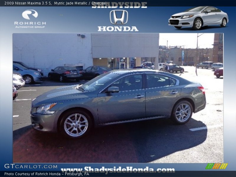 Mystic Jade Metallic / Charcoal 2009 Nissan Maxima 3.5 S