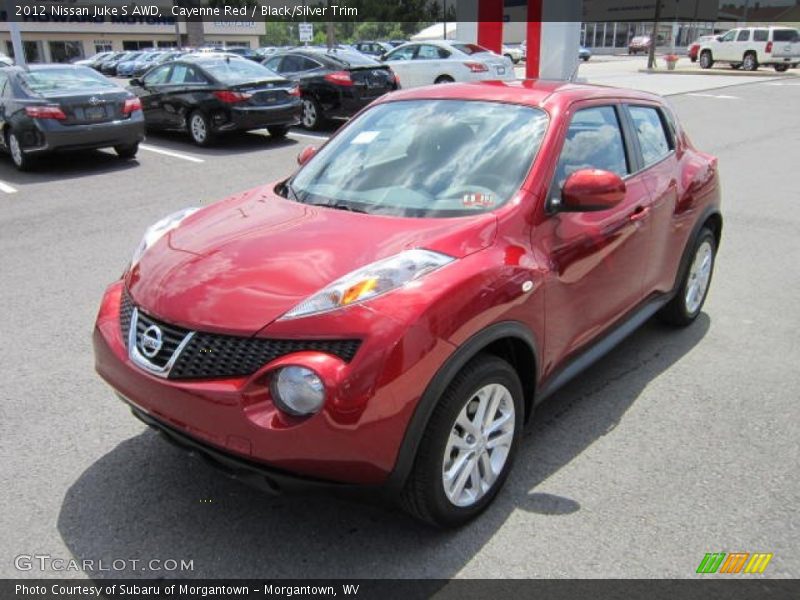 Cayenne Red / Black/Silver Trim 2012 Nissan Juke S AWD