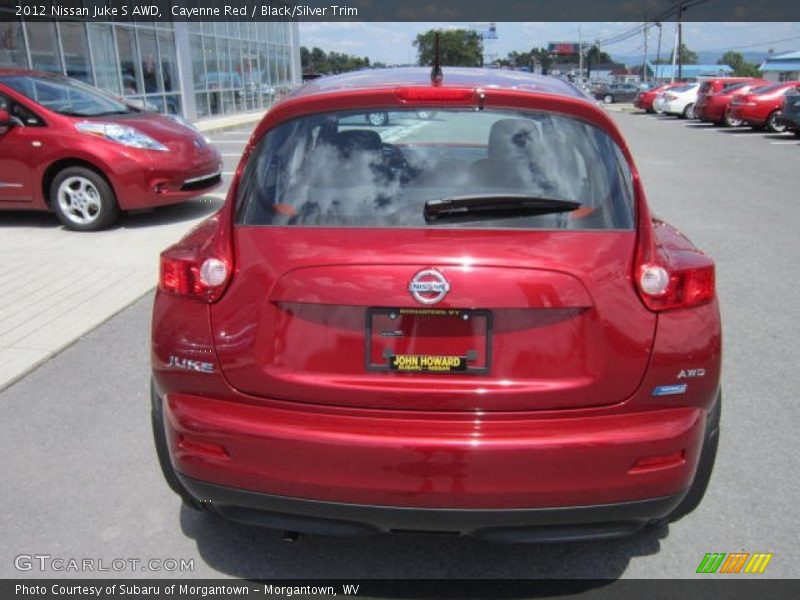 Cayenne Red / Black/Silver Trim 2012 Nissan Juke S AWD