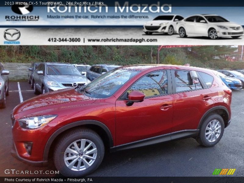 Zeal Red Mica / Black 2013 Mazda CX-5 Touring AWD