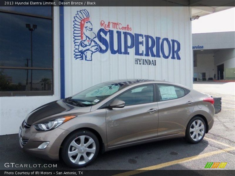 Desert Bronze / Black 2013 Hyundai Elantra Limited