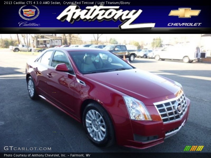 Crystal Red Tintcoat / Light Titanium/Ebony 2013 Cadillac CTS 4 3.0 AWD Sedan