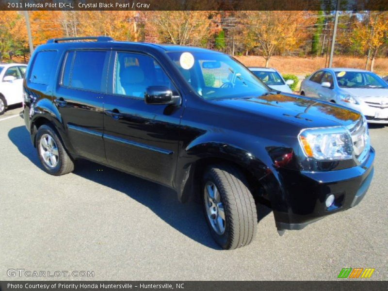 Crystal Black Pearl / Gray 2011 Honda Pilot EX-L