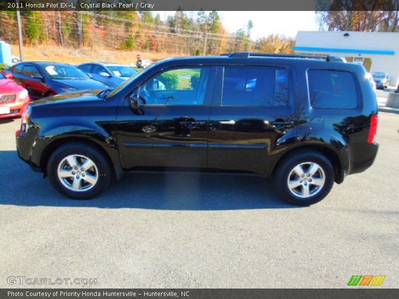 Crystal Black Pearl / Gray 2011 Honda Pilot EX-L