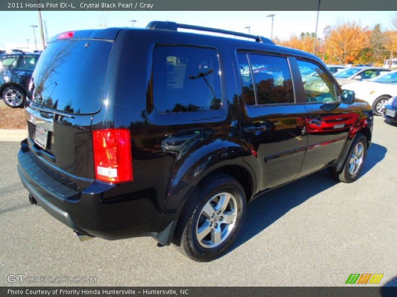 Crystal Black Pearl / Gray 2011 Honda Pilot EX-L