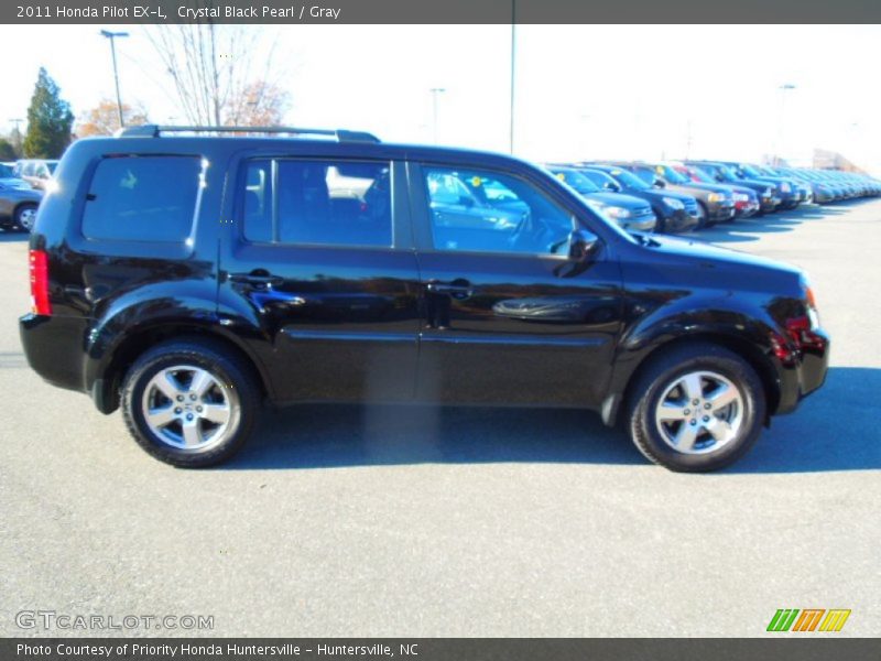 Crystal Black Pearl / Gray 2011 Honda Pilot EX-L