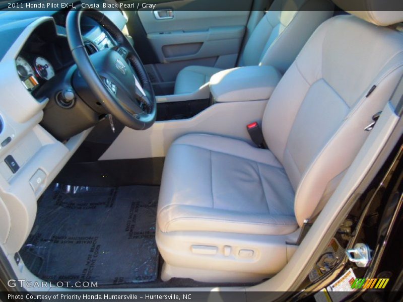 Crystal Black Pearl / Gray 2011 Honda Pilot EX-L
