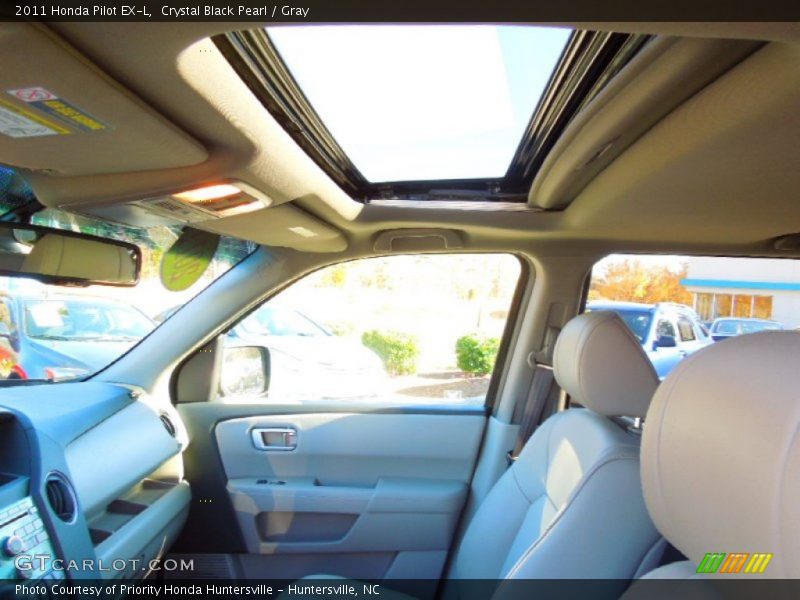 Crystal Black Pearl / Gray 2011 Honda Pilot EX-L